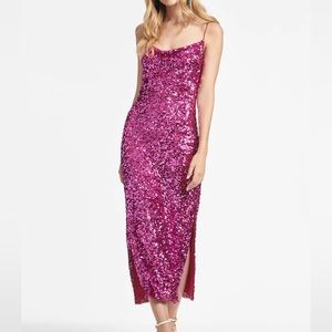 Sachin & Babi Hot Pink Sequin Dress